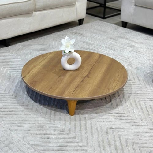 طقم طاولات ارضي خشبي شكل دائري مع 4 خدمة توصلك قبل...