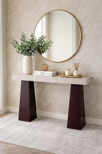 مدخل بني سطح بديل الرخام - تصميم هندسي عصري وفاخر...