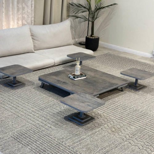 طقم طاولات ارضي مع 4 خدمة