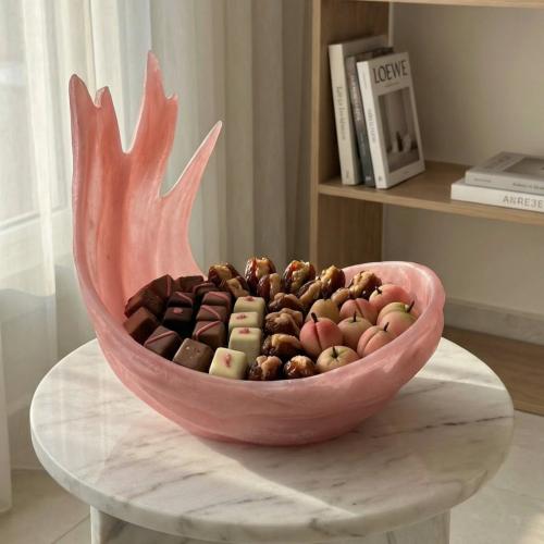 صواني تقديم ريزن بـ لون وردي فاتح