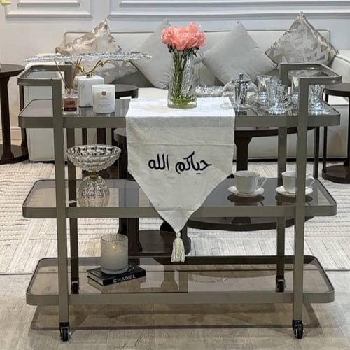 عربية 3 دور زجاج بني حديد شمباني مقاس 110 سم