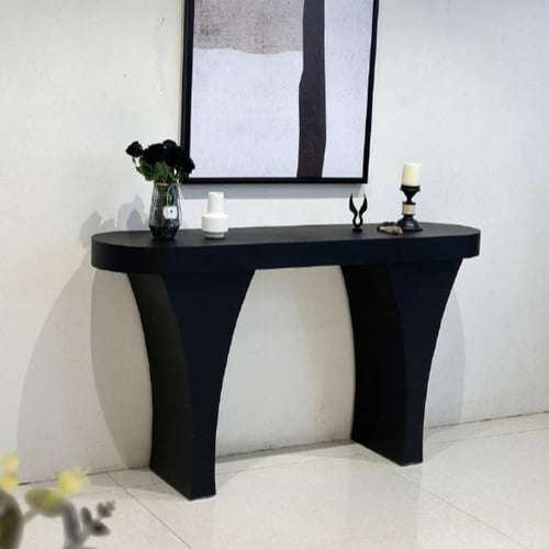 مدخل خشب مقوس لون أسود