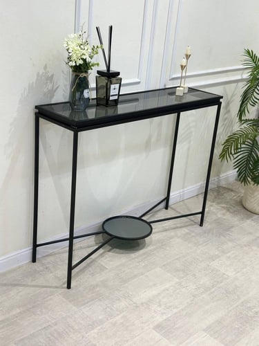 مدخل كونسول سطح زجاج بتصميم عصري