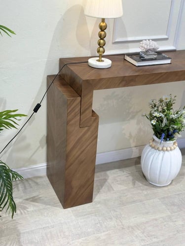 كونسول مدخل بقشرة الجوز – فخامة فاخرة!