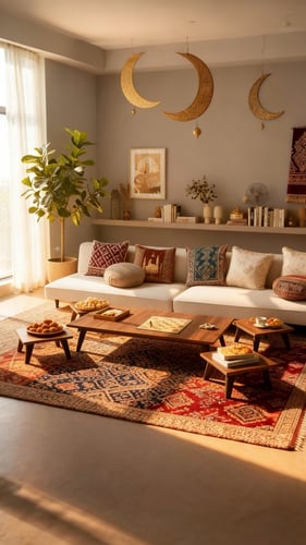 طقم طاولات ارضي خشب بني شكل مستطيل - بتصميم أنيق و...