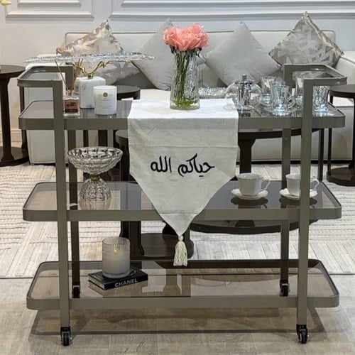 عربية 3 دور زجاج بني حديد شمباني مقاس 110 سم