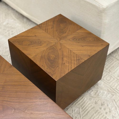 طقم طاولات ضيافة ارضية قشرة جوز الهند مع 4 طاولات...