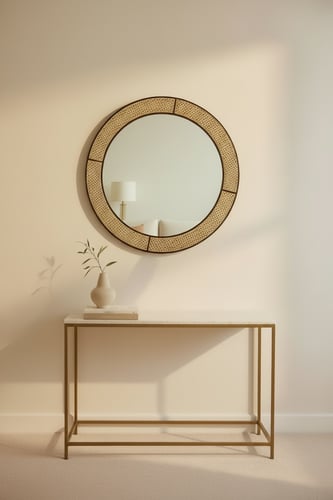 مرايا بوهيمي مودرن بـ إطار راتان مقاس اكبر*LU توصل...