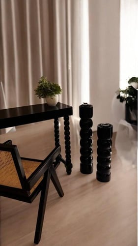 مبخرتين خشب مرشوشة لون أسود