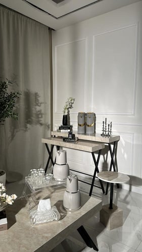 طقم مدخل بديل الرخام – قاعدة حديد شكل أكس