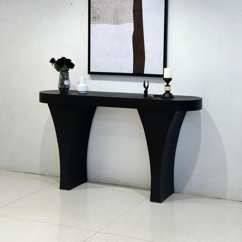 مدخل خشب مقوس لون أسود