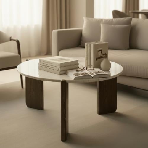 طاولة كلاسك مودرن رخام