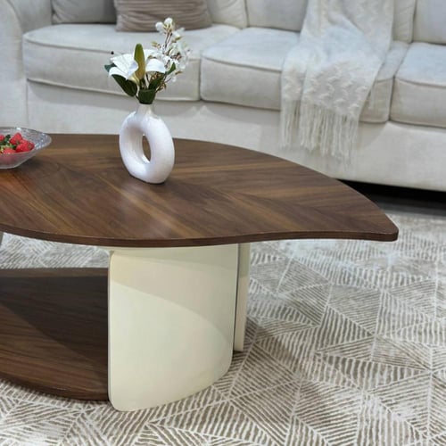 طاولة ضيافة سطح قشرة جوز الهند بتصميم مودرن