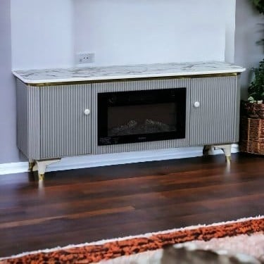 دفاية مع طاولة بلازما لون فضي *winter