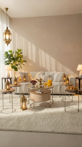 طقم طاولتين متداخلة مع 6 خدمة *