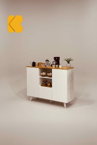 ركن كوفي خشب ابيض kf