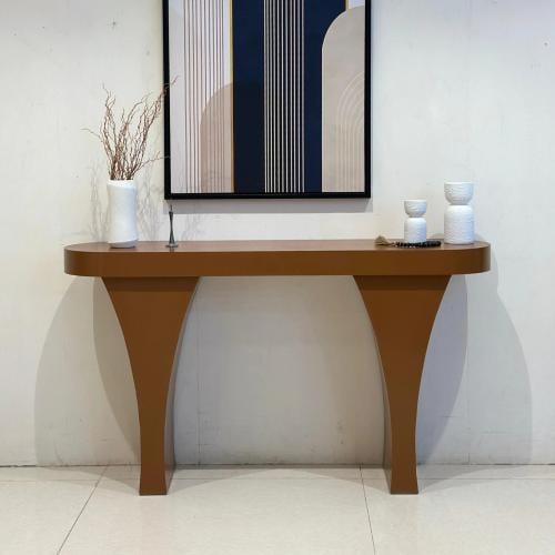 مدخل خشب مقوس لون بني