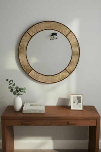 مرايا بوهيمي مودرن بـ إطار راتان* LU توصلك قبل الع...