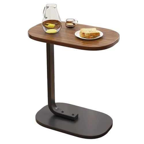 طاولة خدمة سطح بني مع قاعدة اسود - متعددة الألوان