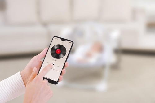 أرجوحة أطفال محمولة Mastela مع ألحان و5 سرعات – خف...