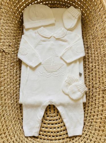 طقم مجموعة تريكو ولادي 5 قطع من عمر 0 الى 3 اشهر ا...