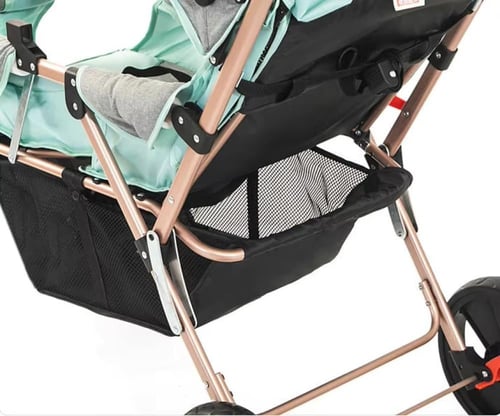 بيبي شاين عربية أطفال توأم مزدوجة مع مظلة وكراسي ق...