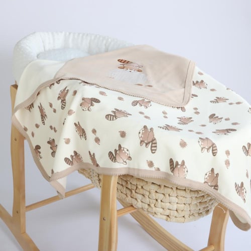 بيبي شاين ملف مواليد طاقين قطن بطباعة دب من الجهتي...