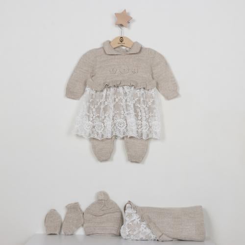 ميني جنتل طقم أفرول بناتي قماش تريكو - 5 قطع - من...