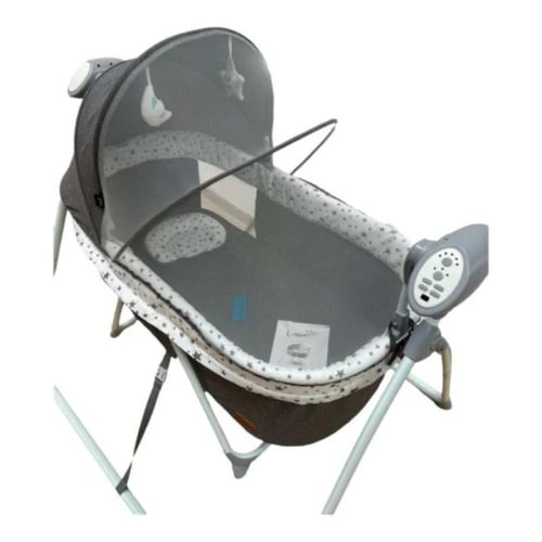 بيبي شاين سرير أطفال هزاز كهربائي بحزام أمان وتحكم...