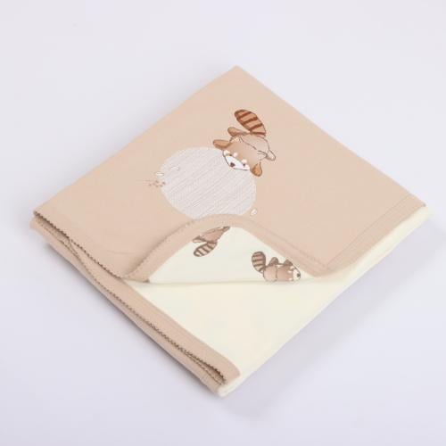 بيبي شاين ملف مواليد طاقين قطن بطباعة دب من الجهتي...