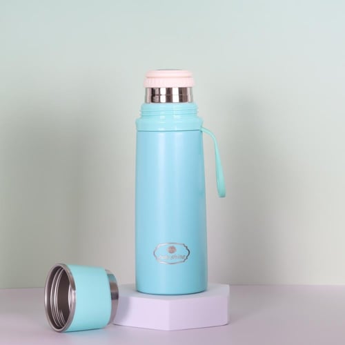 ترمس اطفال ستانلس ستيل حافظ للحرارة والبرودة بغطاء...