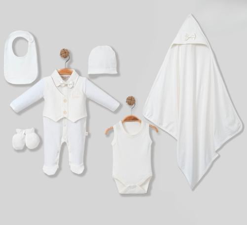 طقم مواليد ولادي6 قطع ستايل أوروبي (0-3 شهور)اوف و...