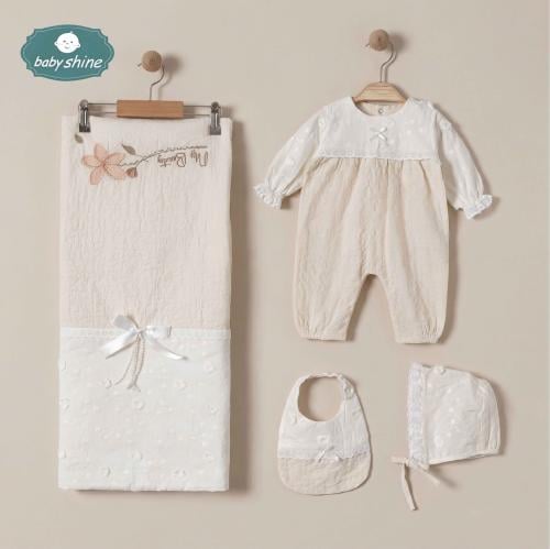 طقم مواليد بناتي 4 قطع