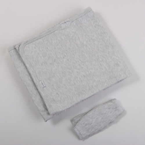 بيبي شاين مهاد مواليد سادة قطن مع رباط - 95x85 سم