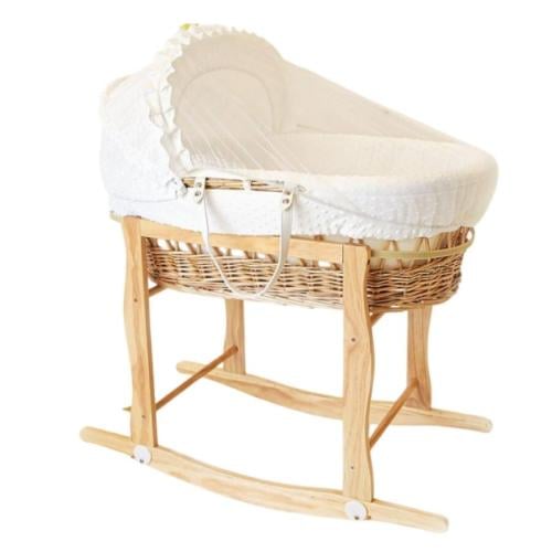 بكج استقبال المولود - 3 قطع (سلة موسى - قاعدة خشبي...