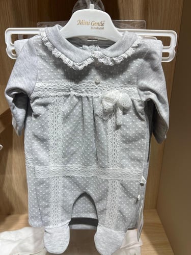 ميني جنتل طقم بناتي دانتيل قطن - 5 قطع - 0-3 شهر