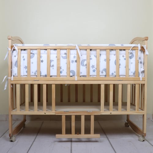 بيبي شاين مفرش حواجز قطن مع شرشف مطاط ولبادة ومخدة...