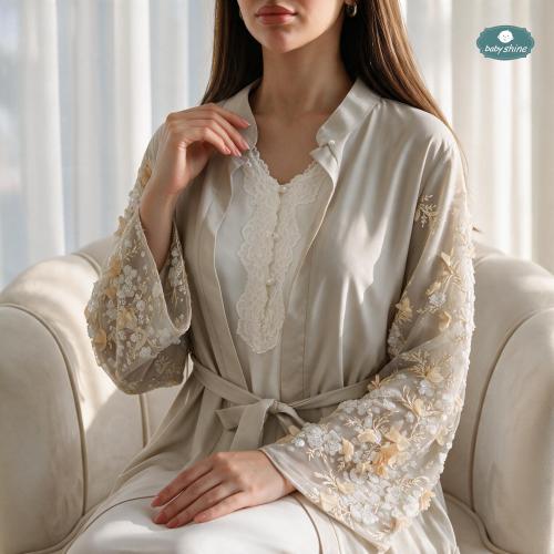 Feeding robe and reception for mothers - two pieces