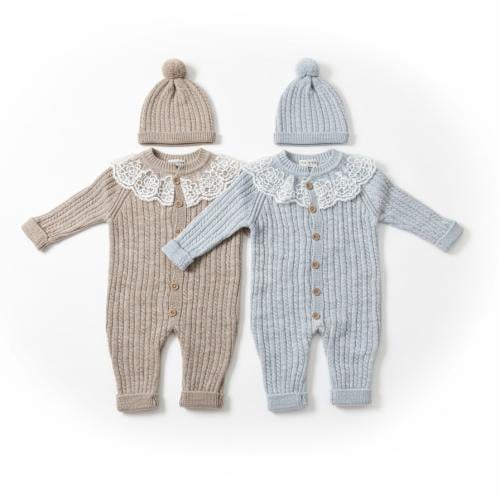 افرول بناتي مع طاقية الوان متعددة مقاسات حتى 12 شه...