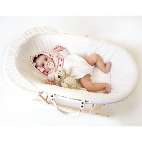 بكج استقبال المولود - 3 قطع (سلة موسى - قاعدة خشبي...
