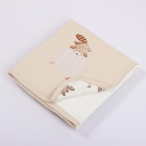 بيبي شاين ملف مواليد طاقين قطن بطباعة دب من الجهتي...