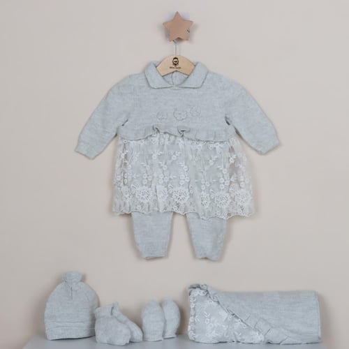 ميني جنتل طقم أفرول بناتي قماش تريكو - 5 قطع - من...