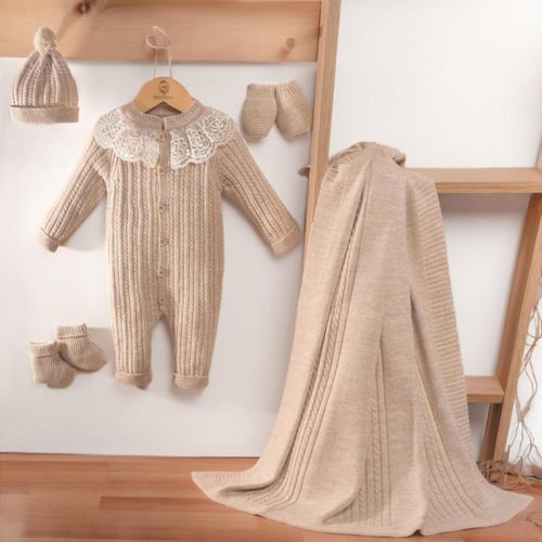 ميني جنتل طقم تريكو بناتي تريكو اكريليك - 5 قطع -...