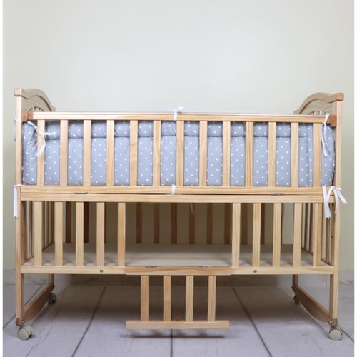 بيبي شاين مفرش حواجز قطن مع شرشف مطاط ولبادة ومخدة...