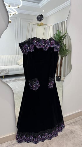 فستان سهره اسود جوخ