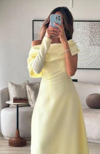 فستان رندا العيد اصفر