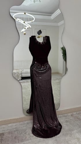 فستان سهره عنابي