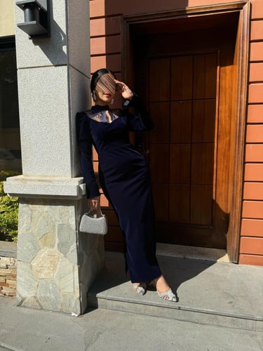 فستان سهره كحلي