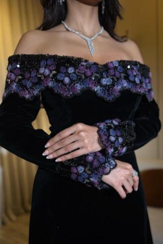 فستان سهره اسود جوخ