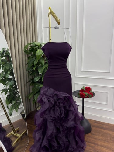 فستان سهره موف غامق